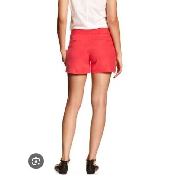 Banana Republic Womens Red Hampton Fit Shorts Size 14 Cotton Blend Twee Preppy - Picture 7 of 13